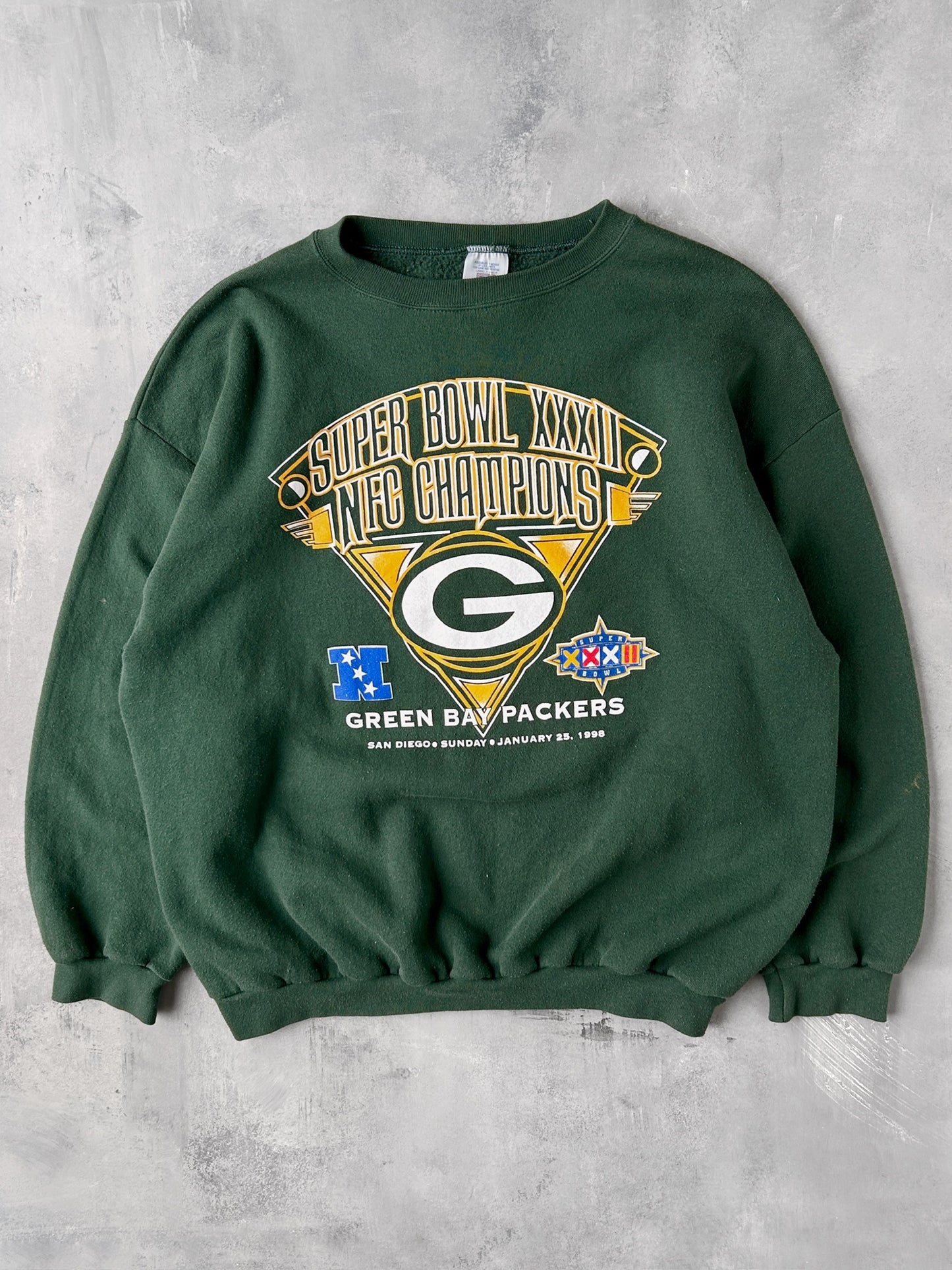 Green Bay Packers Super Bowl Sweatshirt '98- XXL