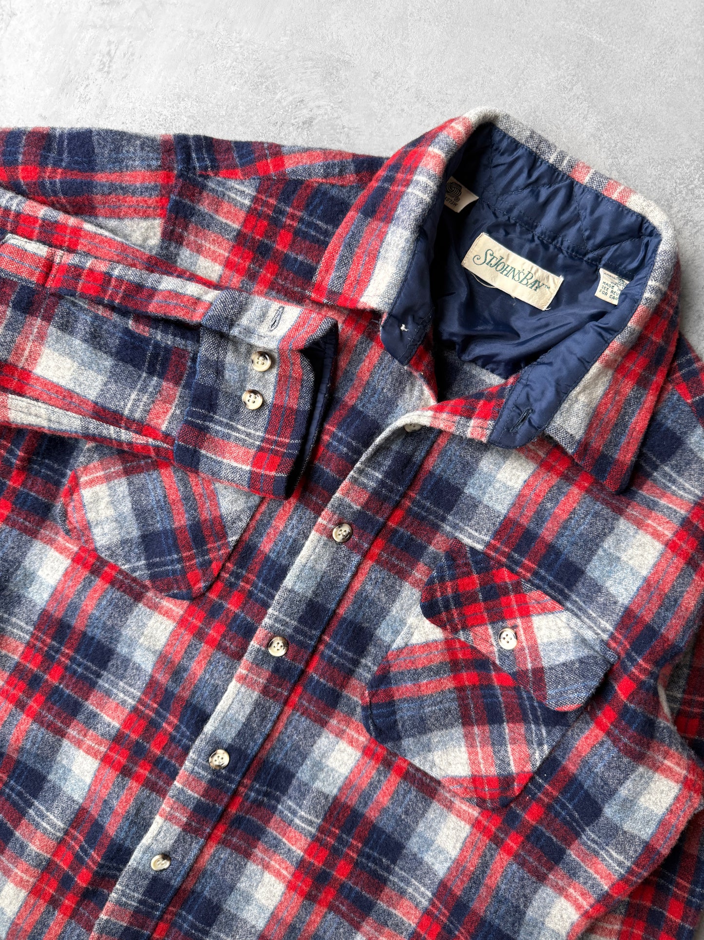 Wool Flannel Shirt 80's - Medium Long