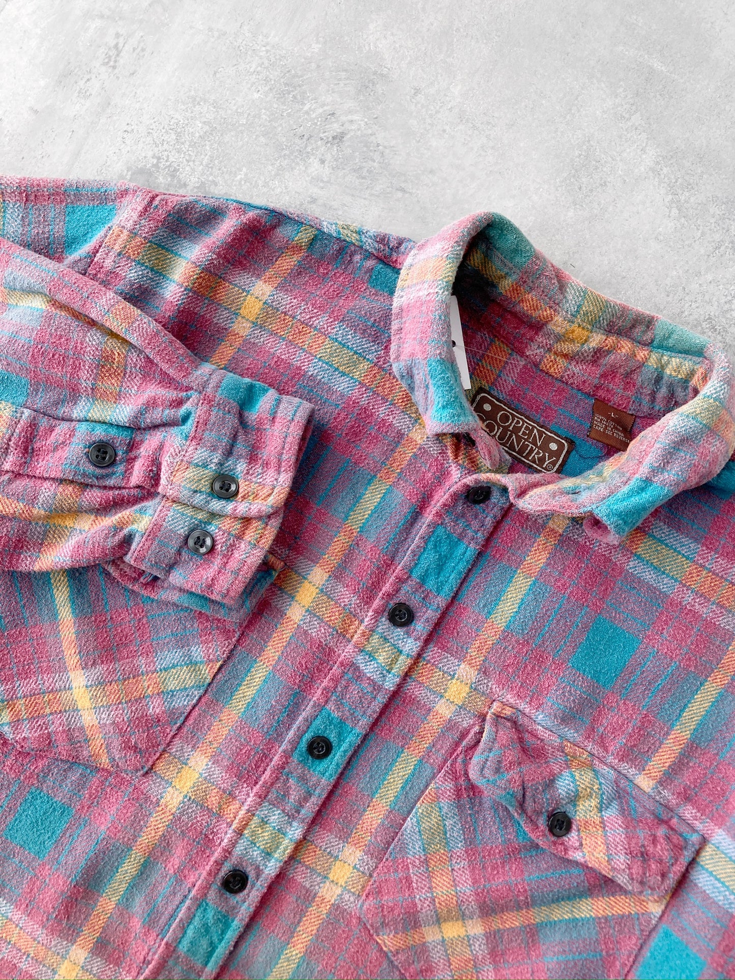 Plaid Flannel Shirt 90's - Large