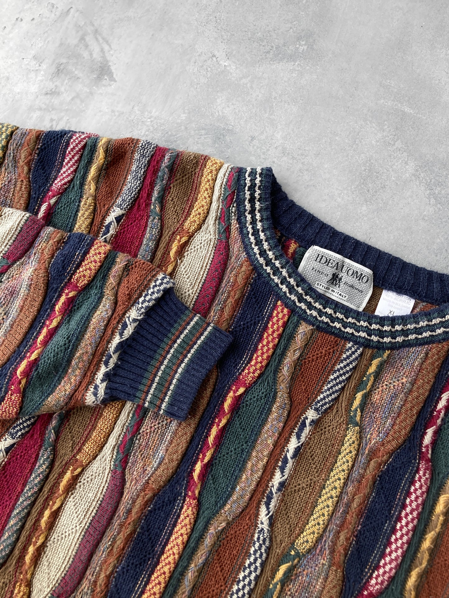 Multi Texture Sweater 90's - XL