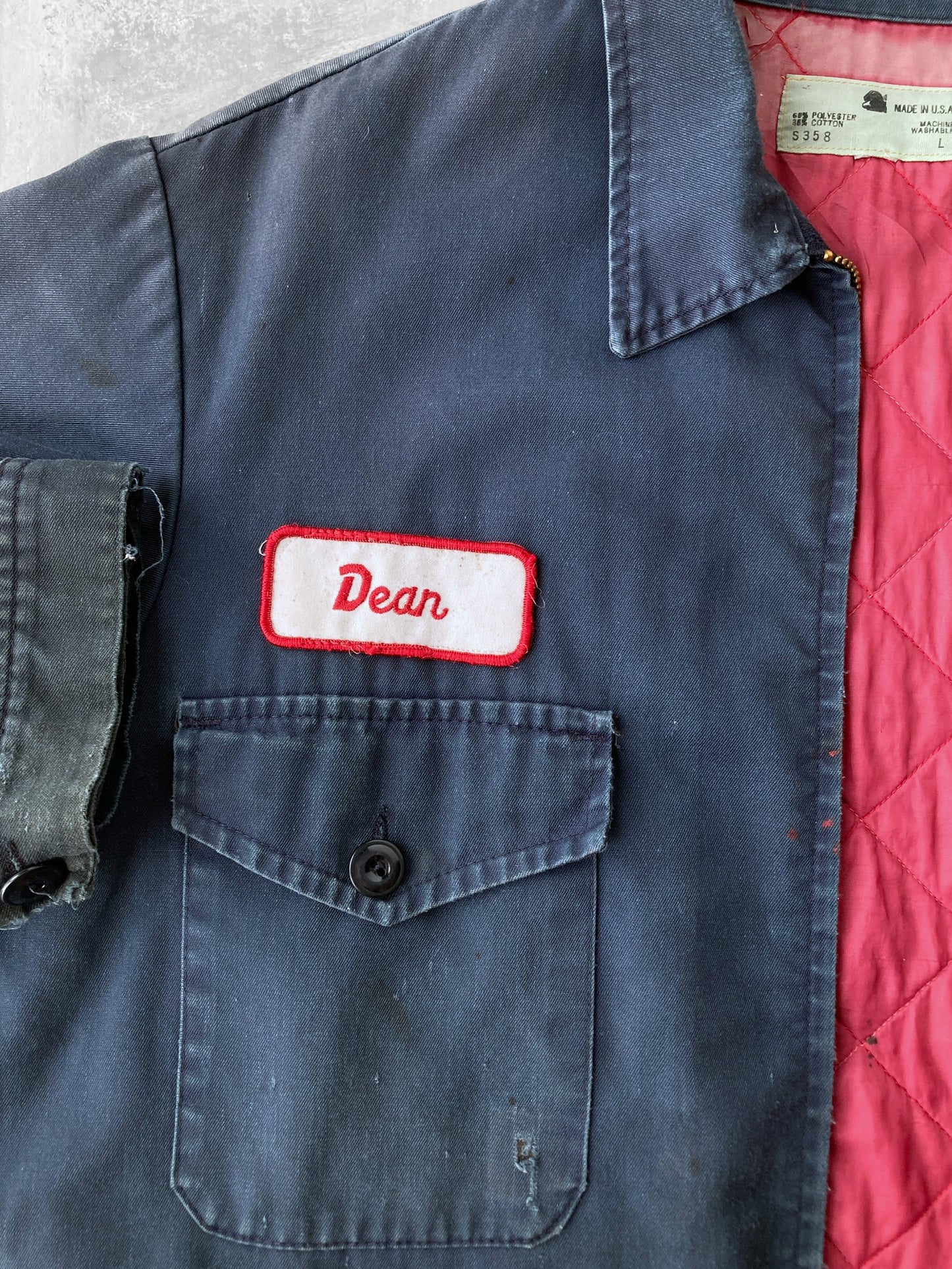 Distressed Mechanic Jacket 80's - Large