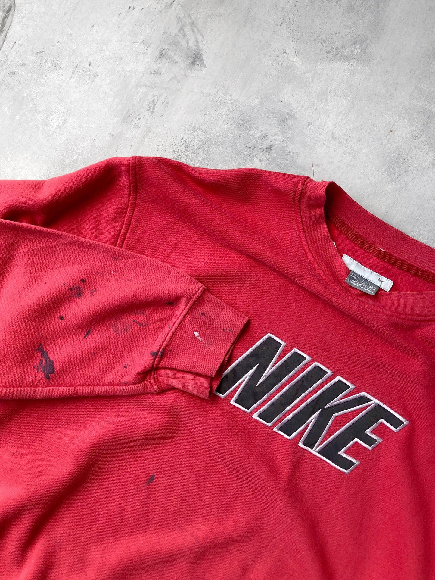 Distressed Nike Sweatshirt Y2K - XL