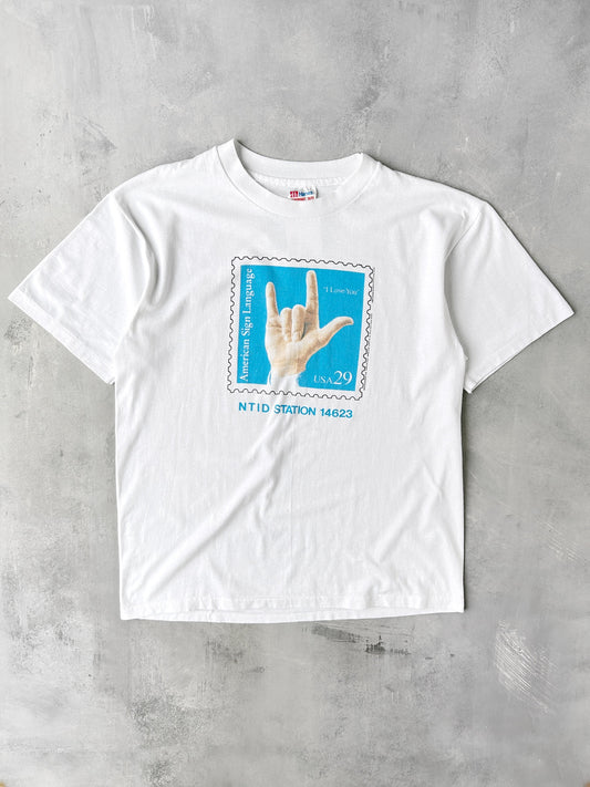 RIT American Sign Language T-Shirt '93 - Large