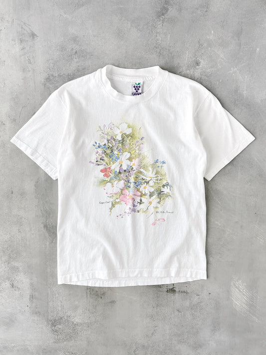 Pastel Flowers T-Shirt 90's - Small / Medium