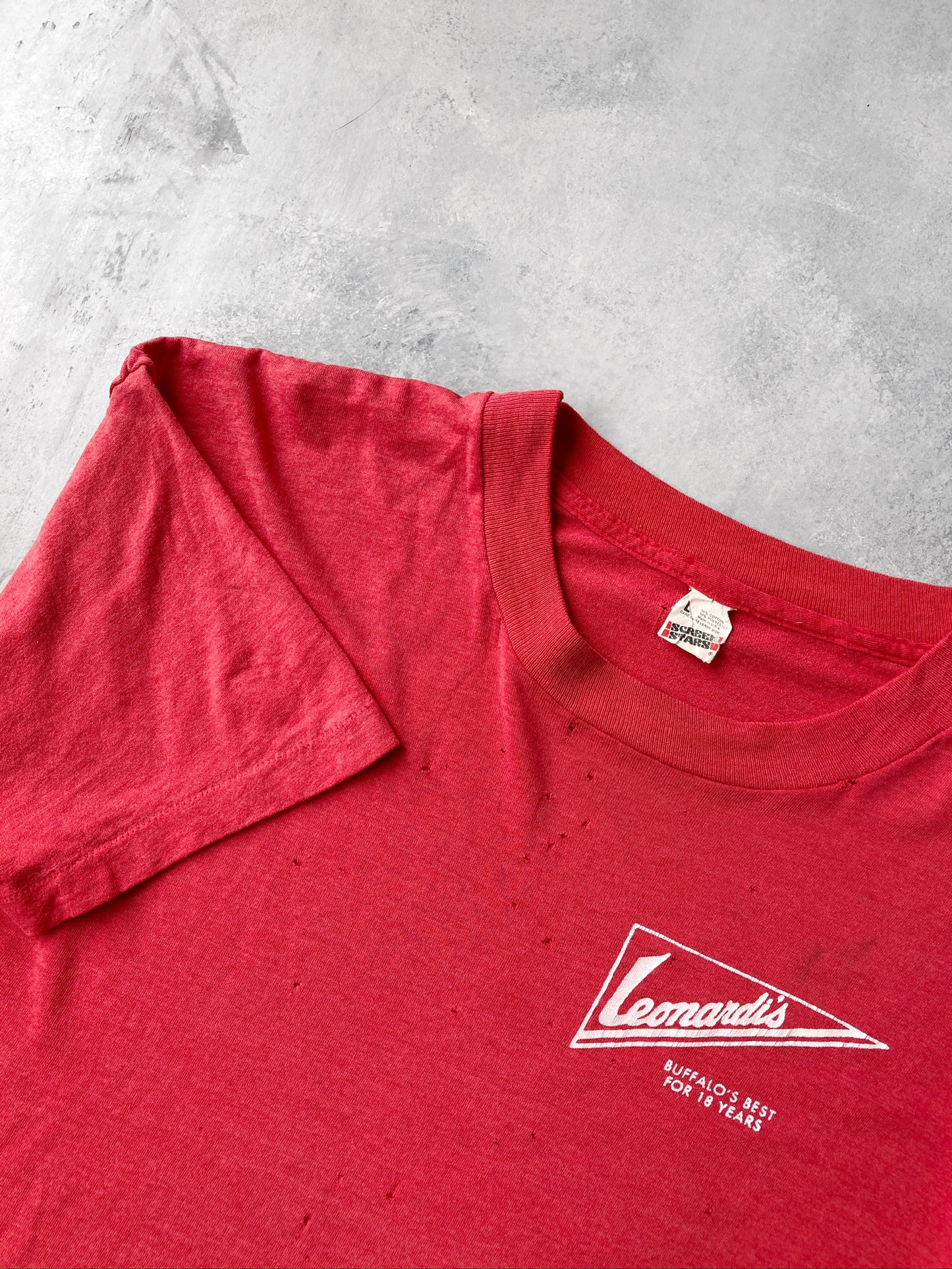 Leonardi's Buffalo Pizza Shop T-Shirt 80's - Large