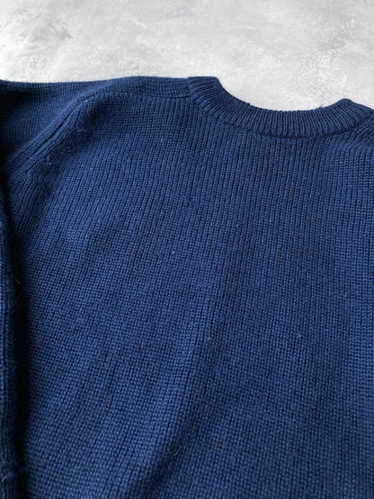 Distressed Blue Sweater 70's  - Medium