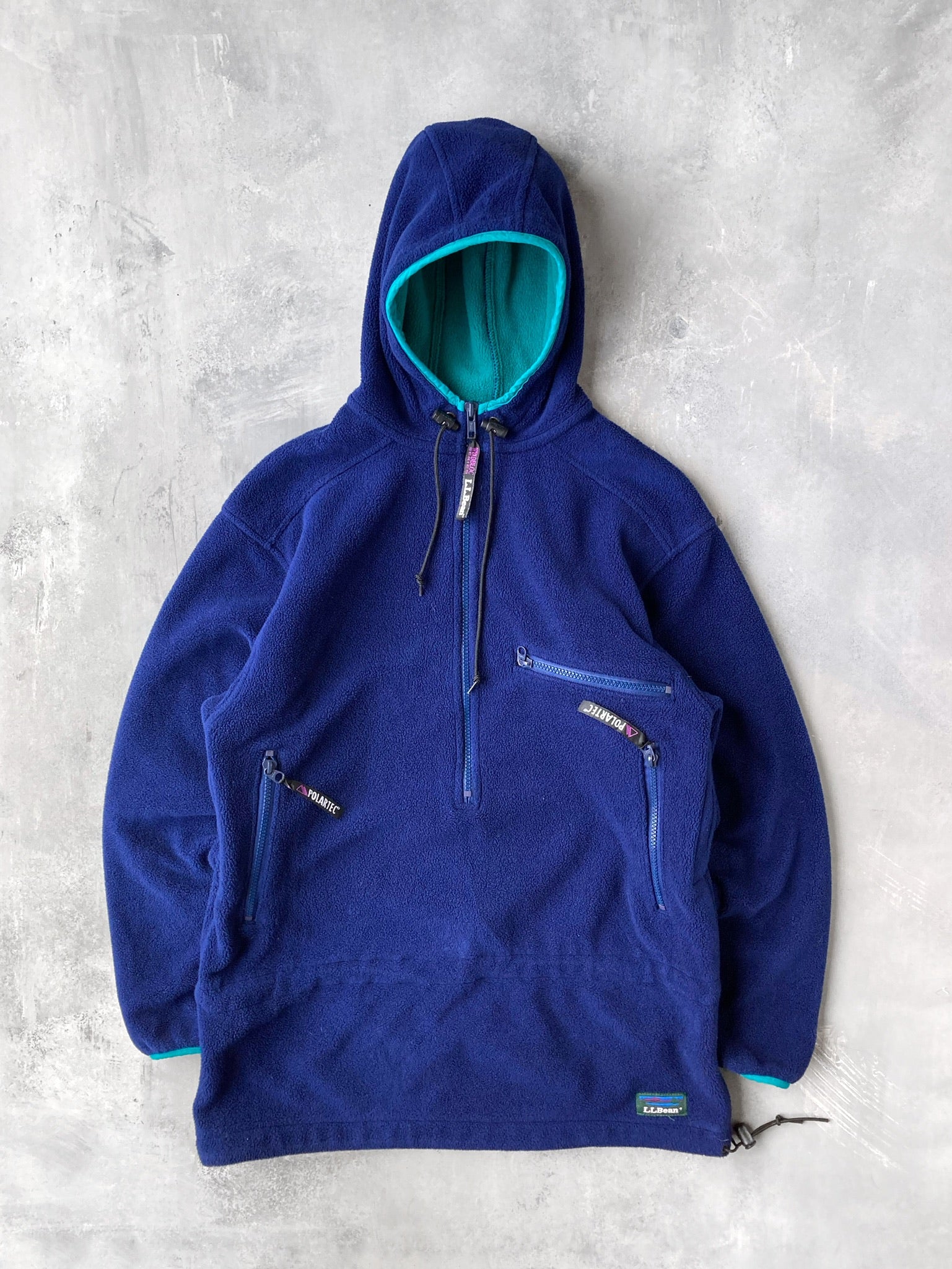 Bean Hooded Fleece Jacket 90's Large – Lot Vintage