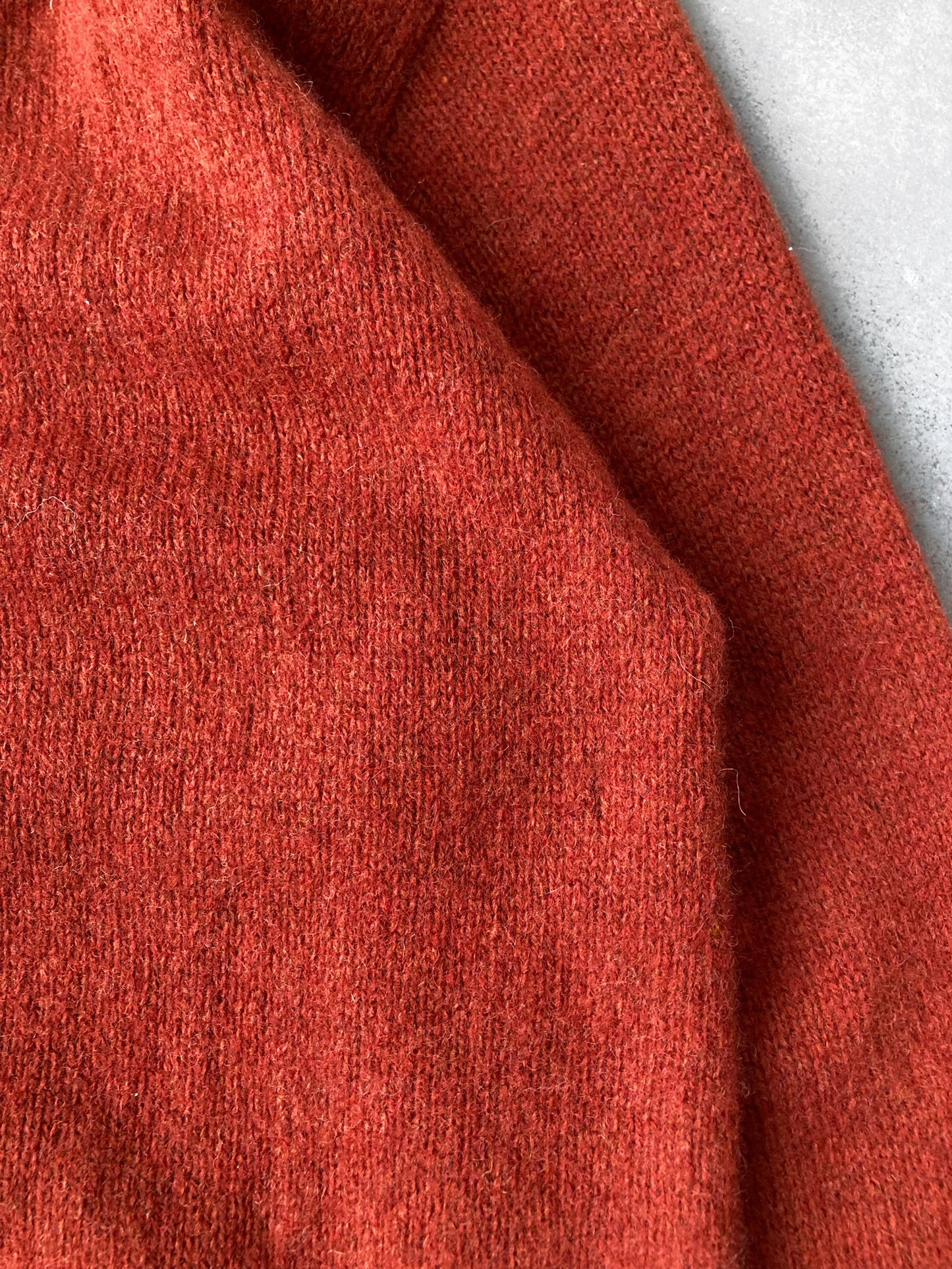 Orange V-Neck Cardigan 70's - Large