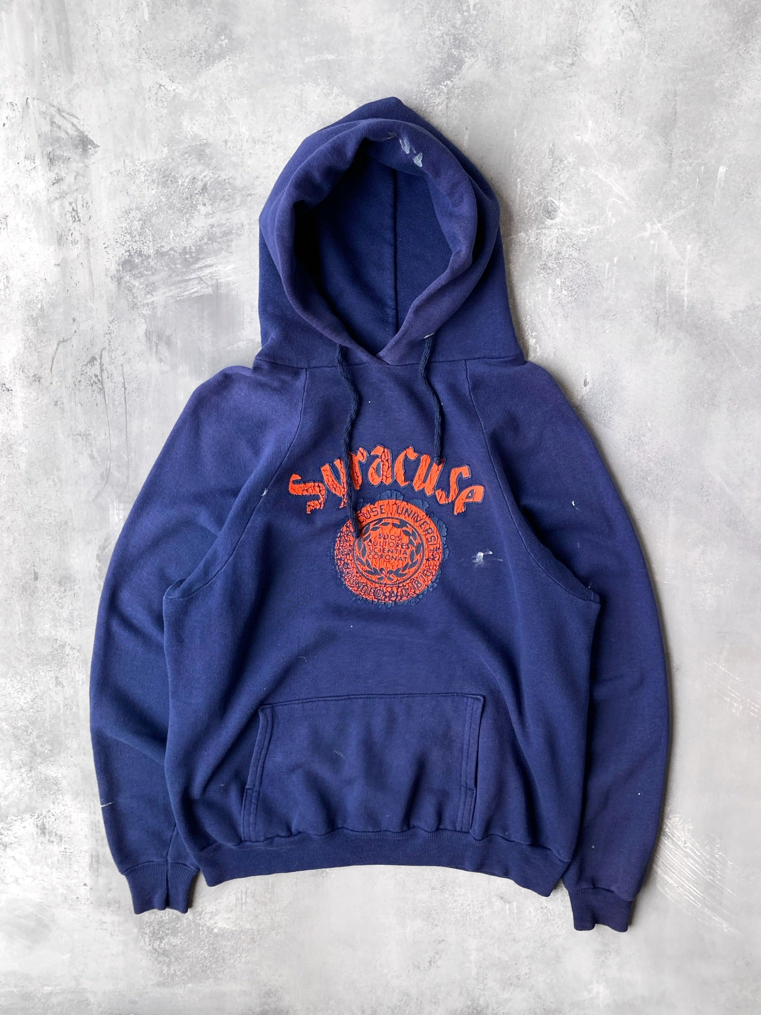 Syracuse University Hoodie 80 s Medium