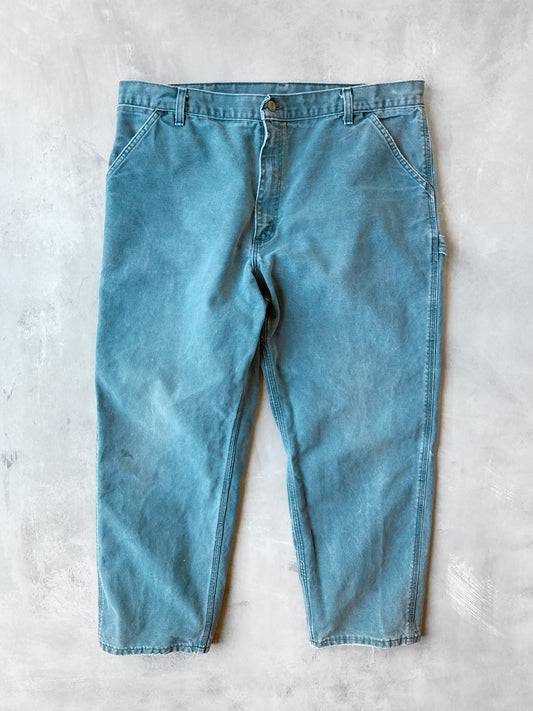 Teal Carhartt Carpenter Jeans 90's - 40 x 29