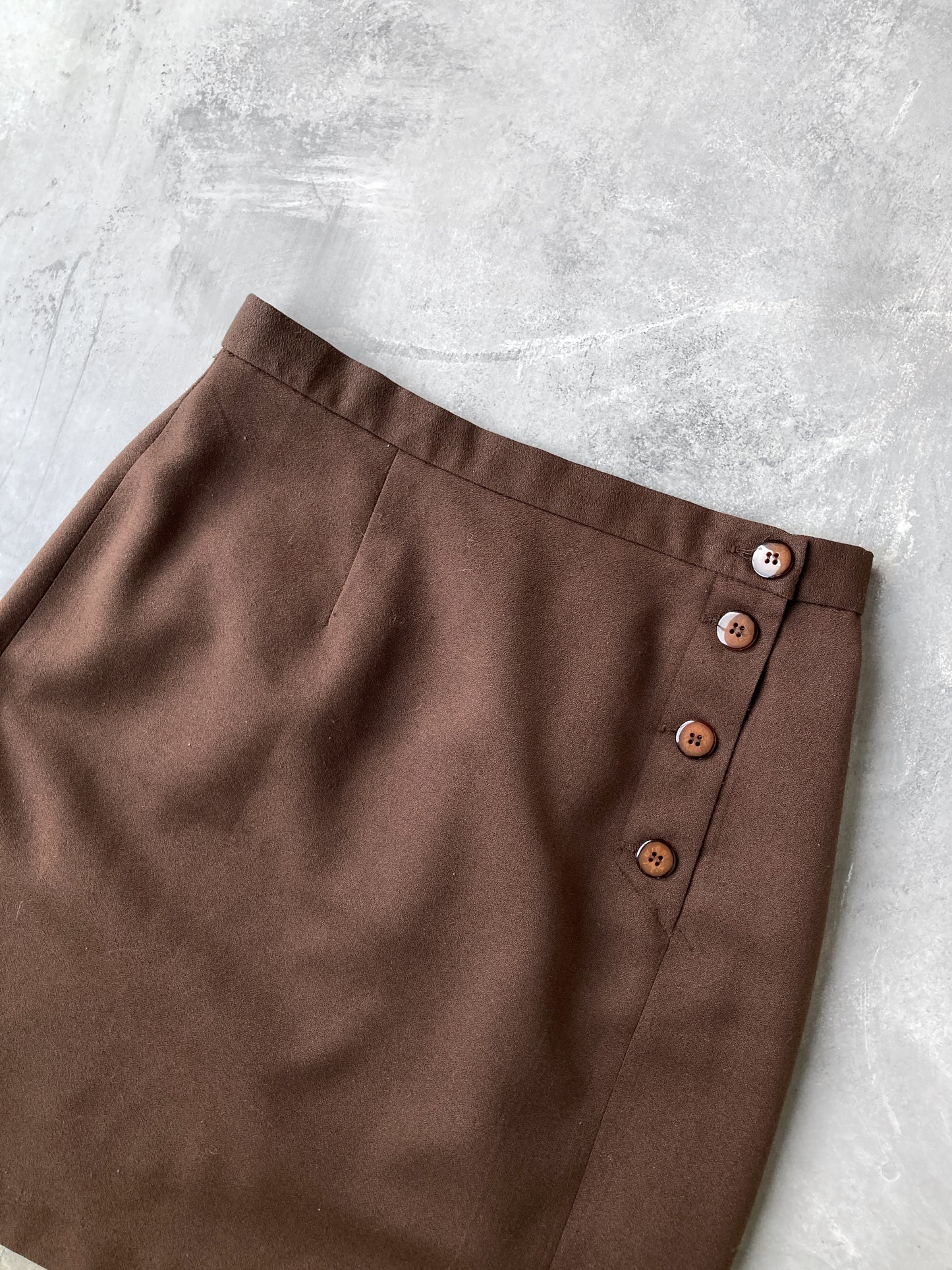 Brown Mini Skirt 70’s - Small (4 - 6)