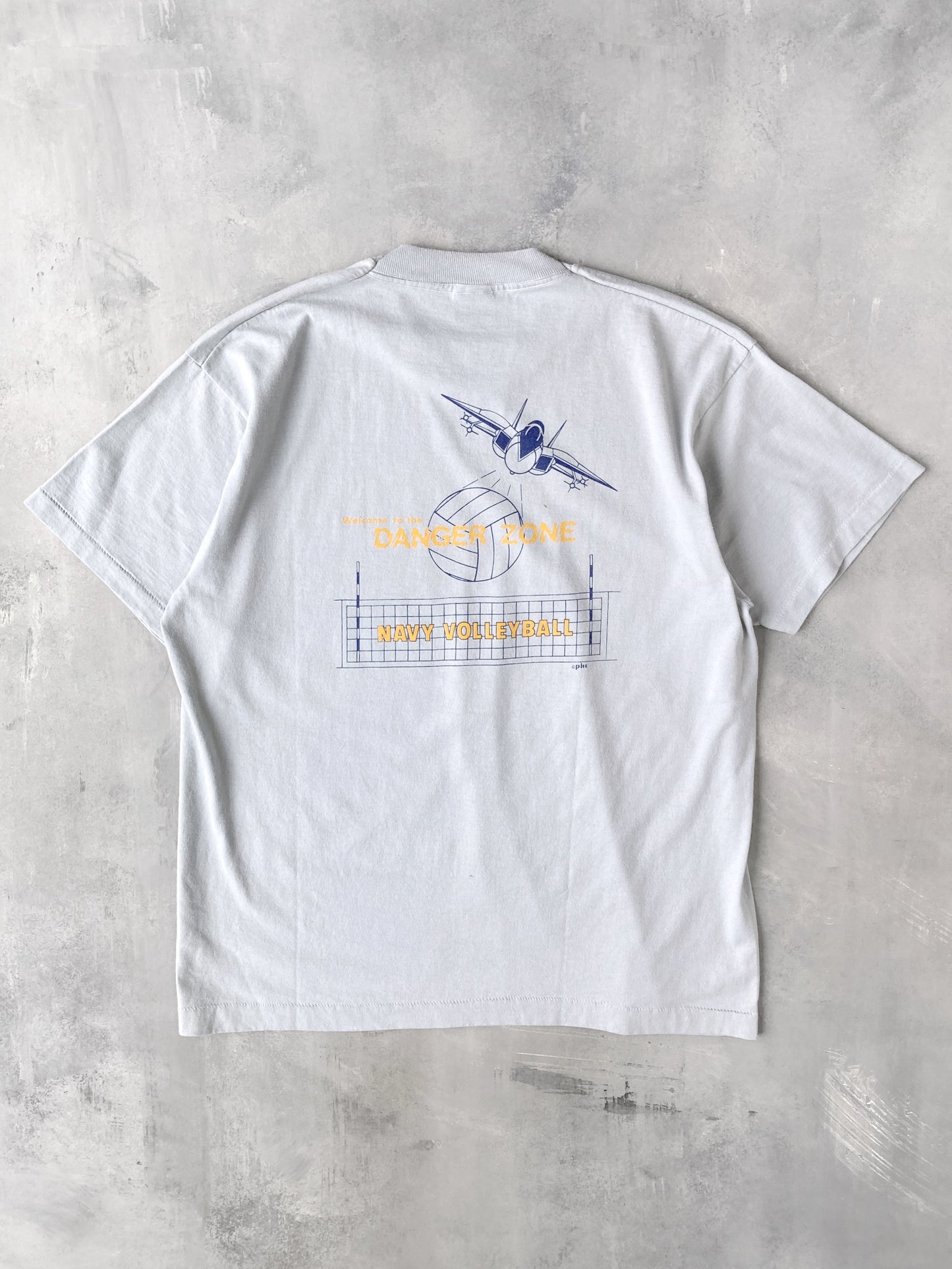 Navy Volleyball T-Shirt 90's - XL