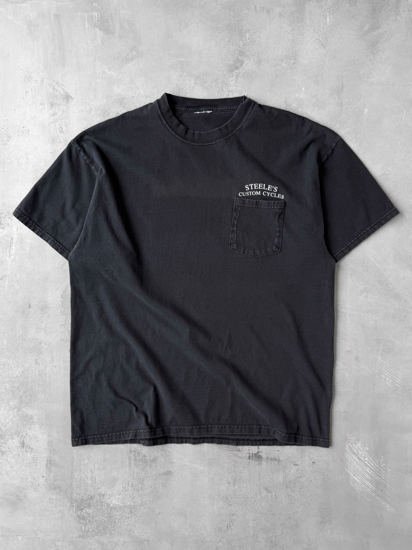 Steele's Custom Cycles Pocket T-Shirt 90's - XL