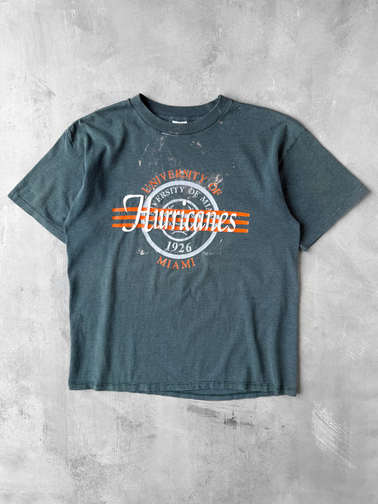 University of Miami T-Shirt 90's - Large