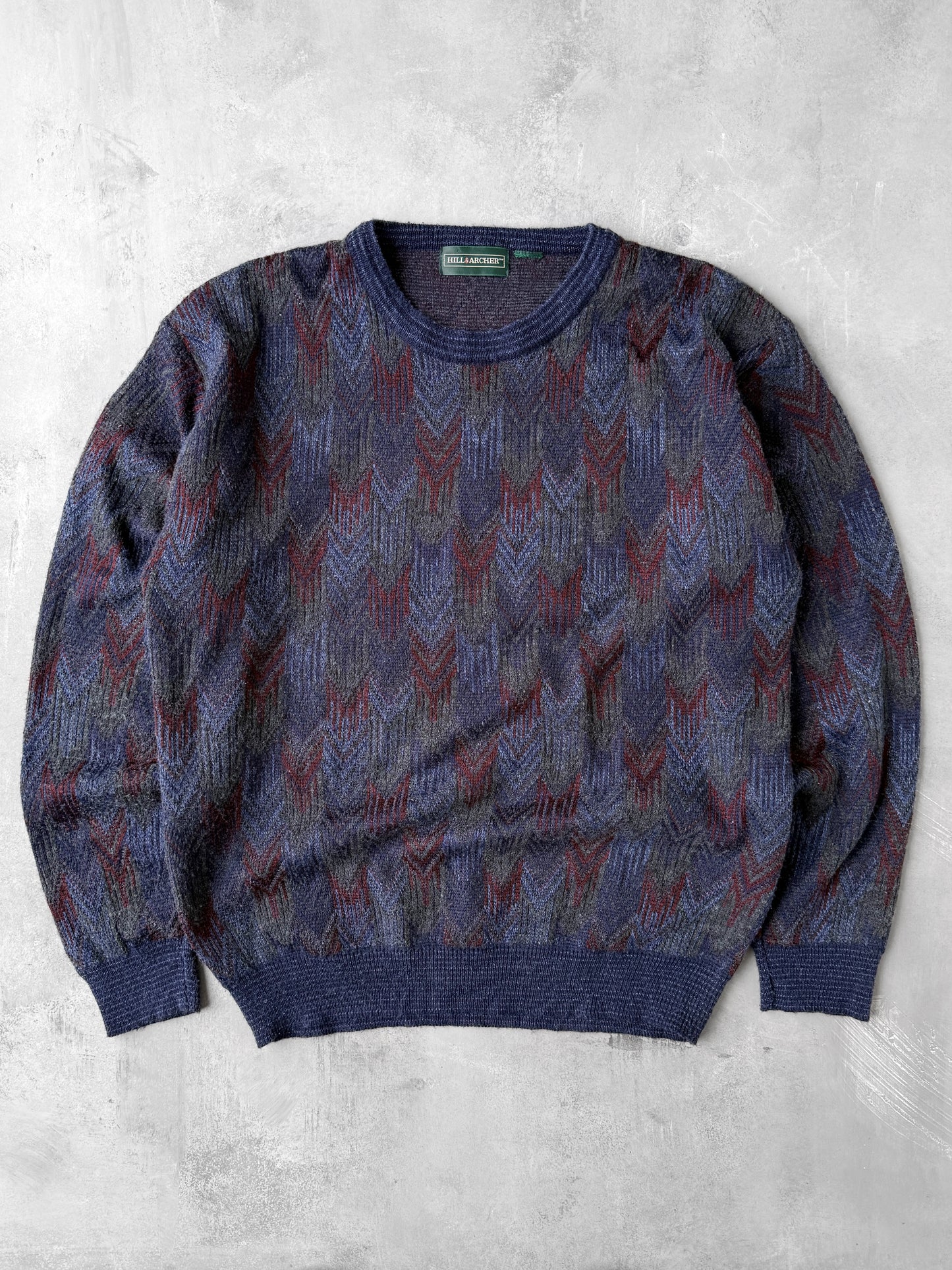 Chevron Pattern Sweater 90's - Large