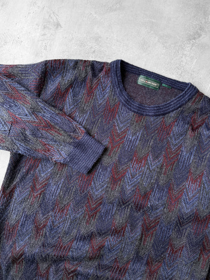 Chevron Pattern Sweater 90's - Large