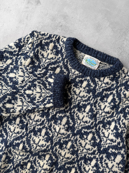 Patterned Wool Sweater 90's - Medium