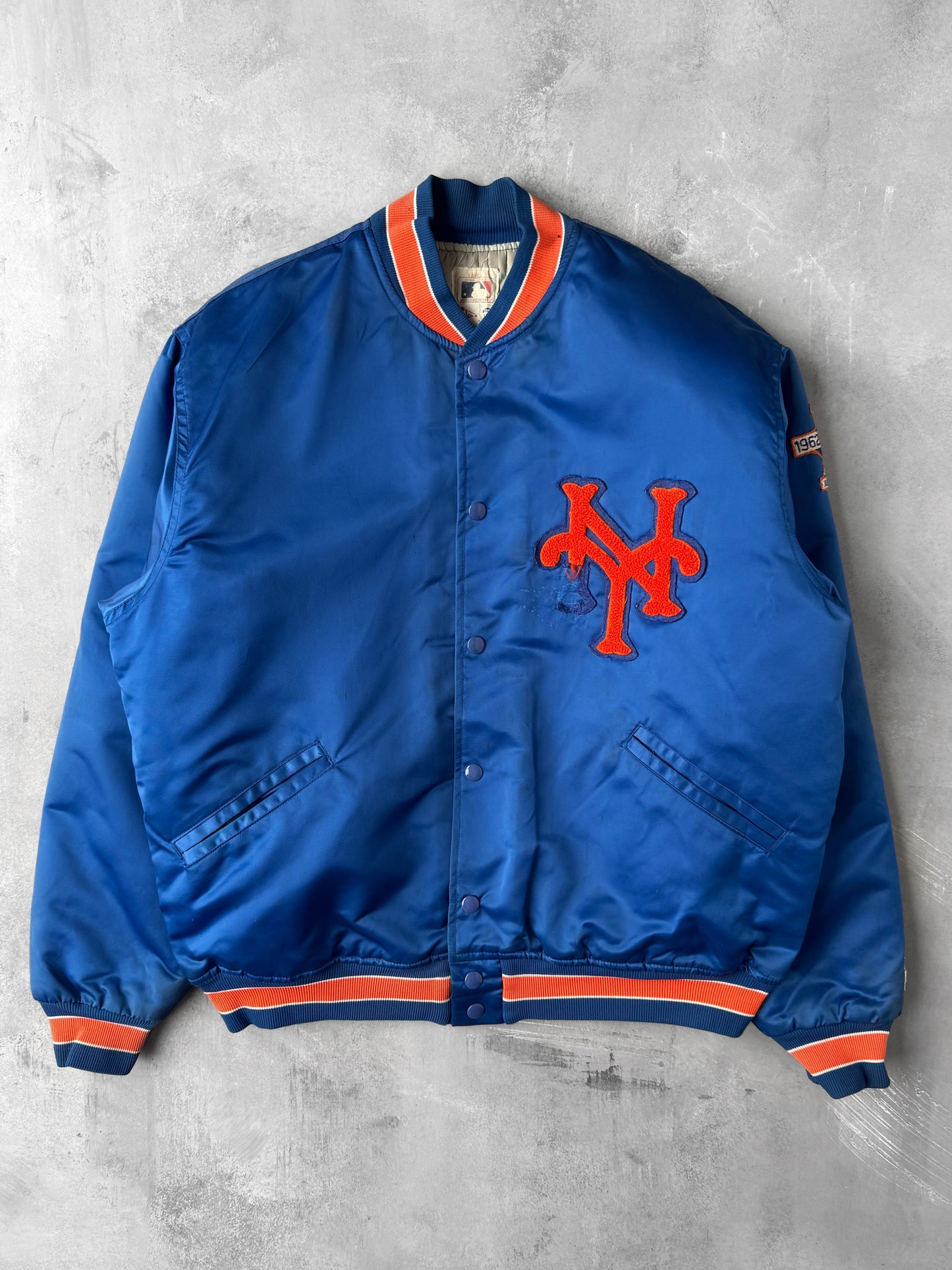 New York Mets Satin Bomber Jacket '86 - Medium