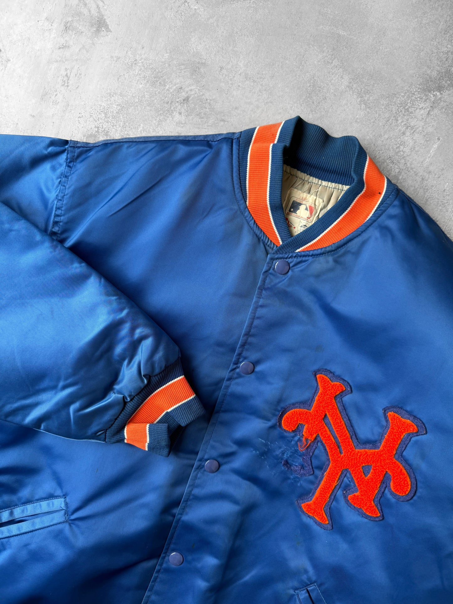 New York Mets Satin Bomber Jacket '86 - Medium
