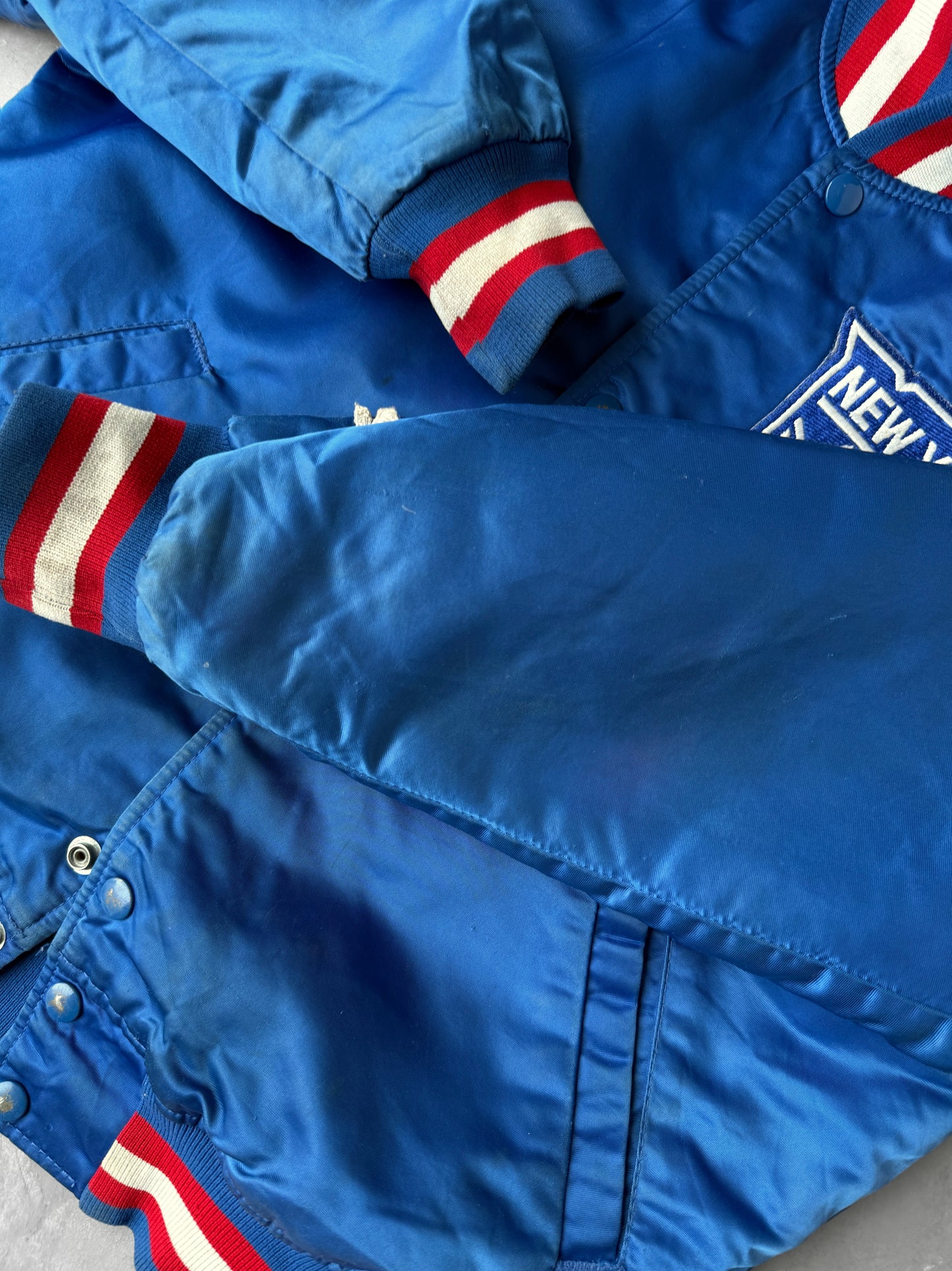 New York Rangers Satin Bomber Jacket 90's - Small