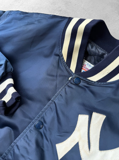 New York Yankees Satin Bomber Jacket 90's - Large