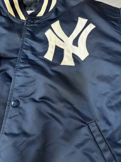 New York Yankees Satin Bomber Jacket 90's - Large