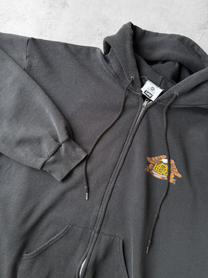 Harley Owners Group Zippered Hoodie 90's - XXL