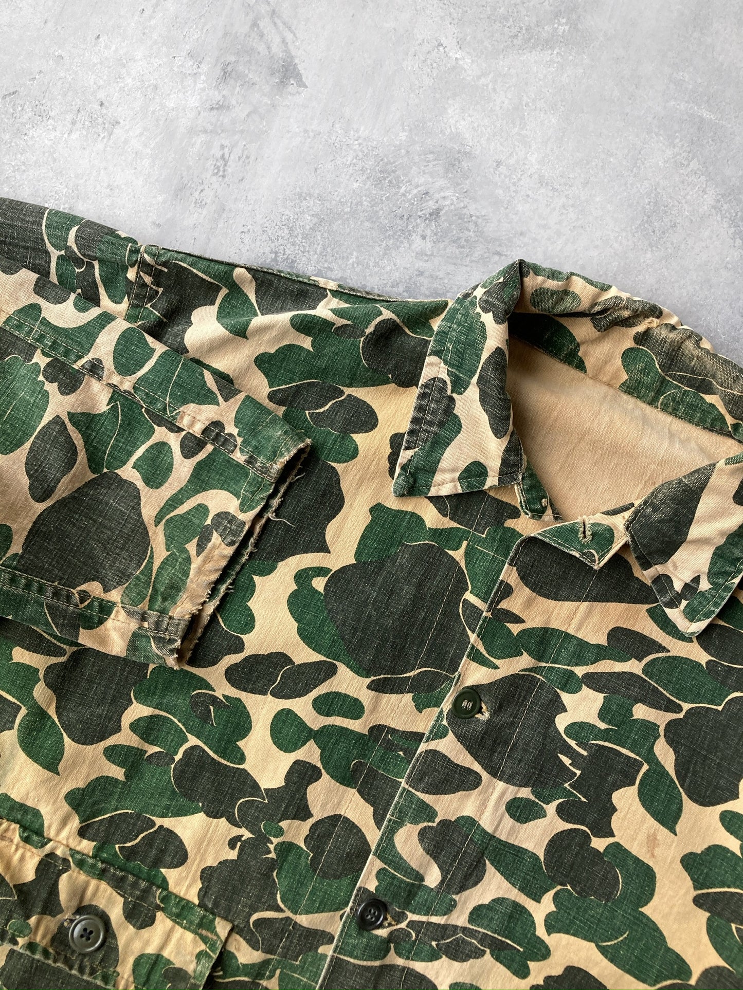 Camouflage Canvas Jacket 80's - XL