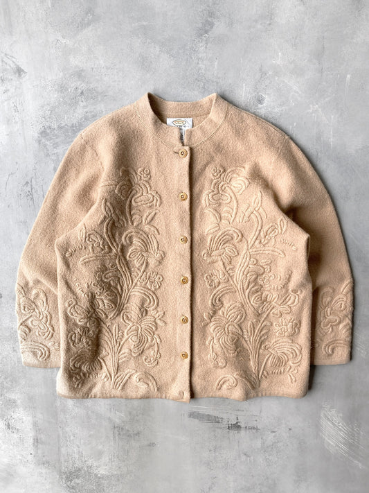 Embroidered Wool Jacket 90's - Medium / Large