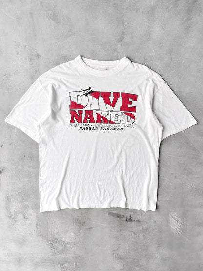 Nassau Bahamas Diving Humor T-Shirt Y2K - XL