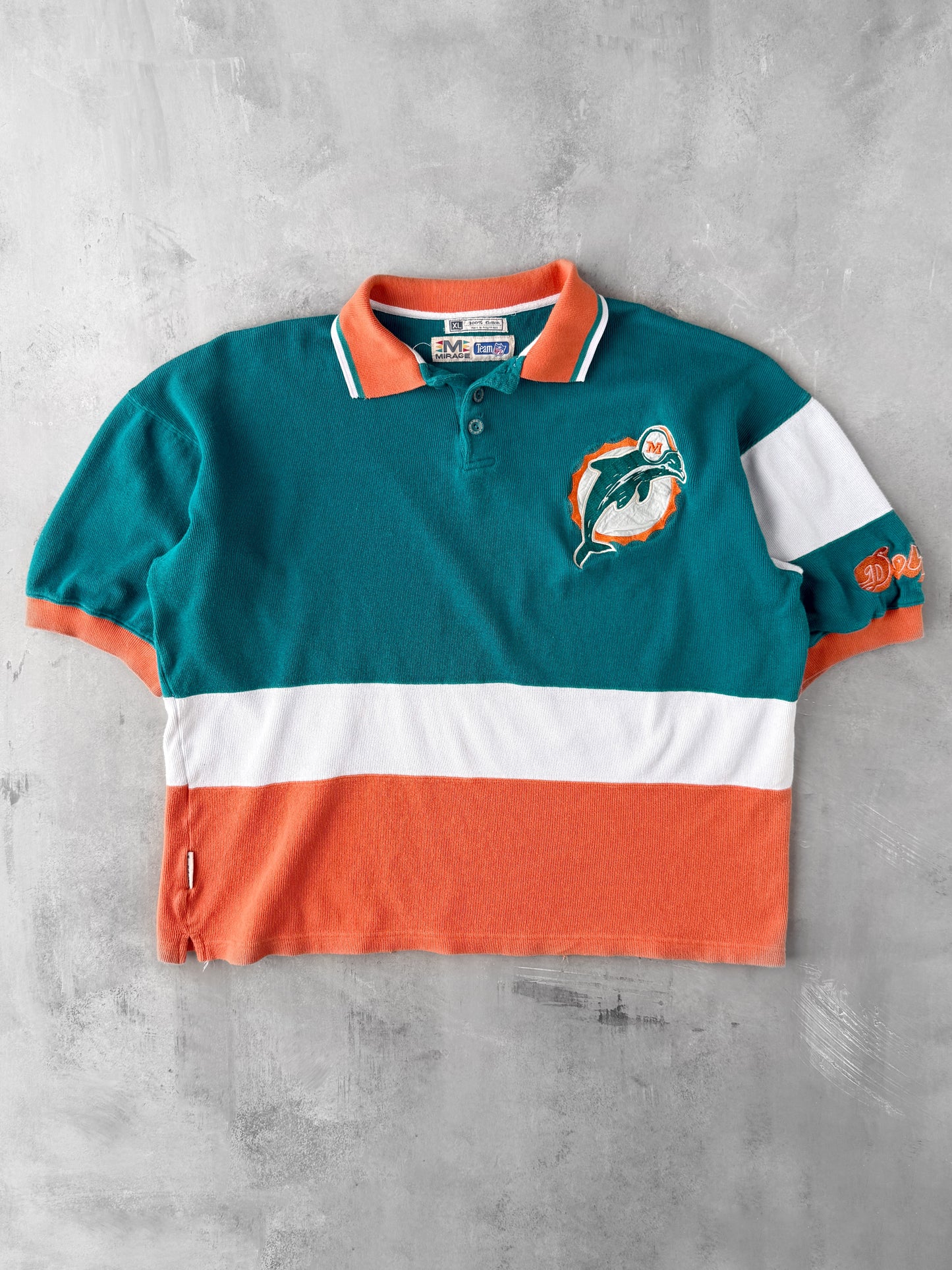 Miami Dolphins Polo Shirt 90's - XL