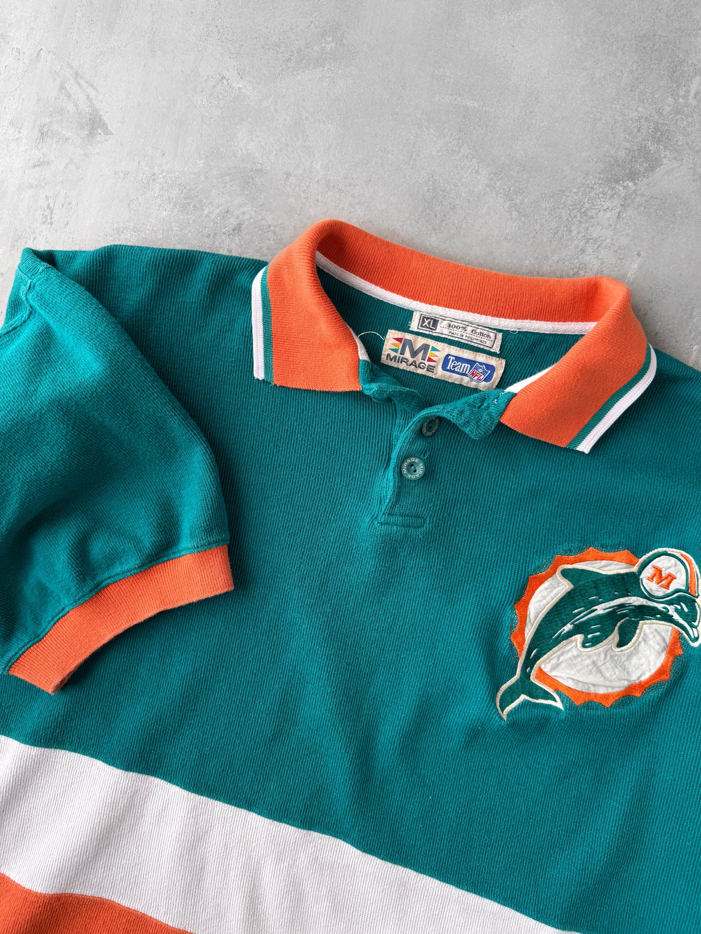 Miami Dolphins Polo Shirt 90's - XL