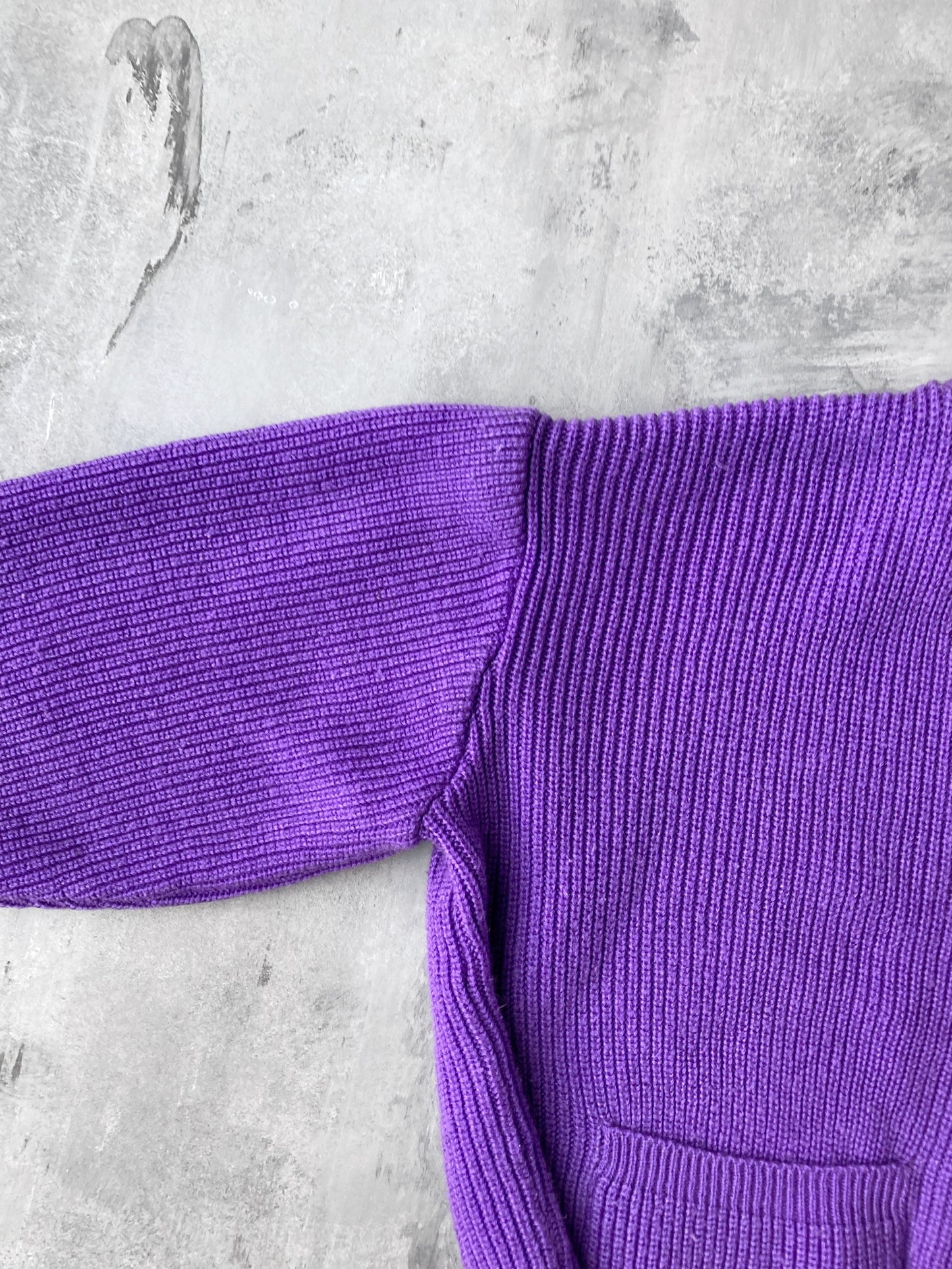 Cropped Purple Cardigan 90's - Large