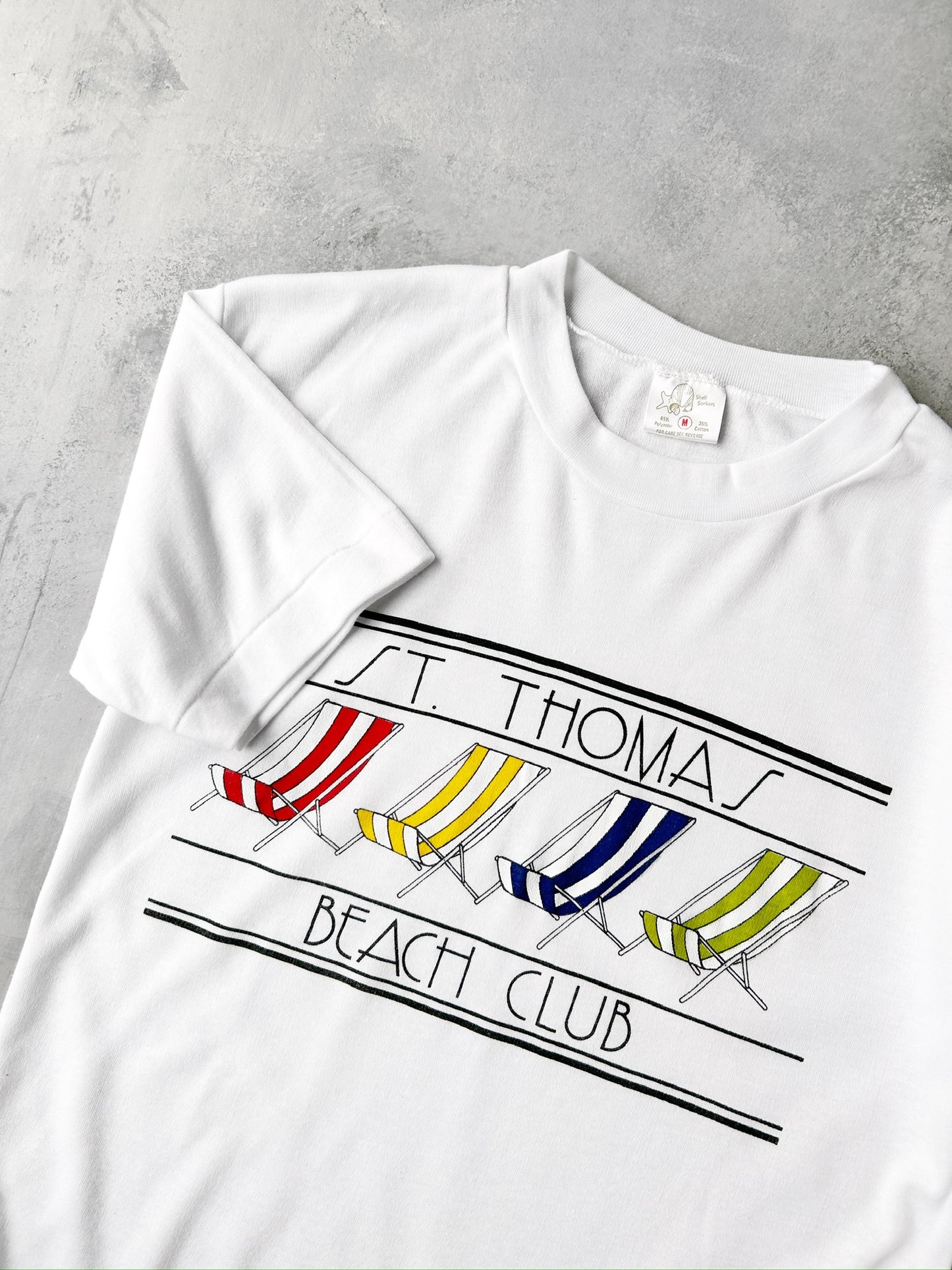 St. Thomas Beach Club T-Shirt 80's - Small