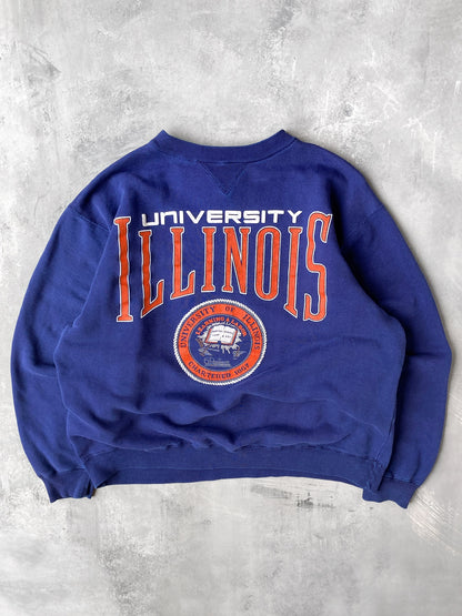 University of Illinois Sweatshirt 90's - Large