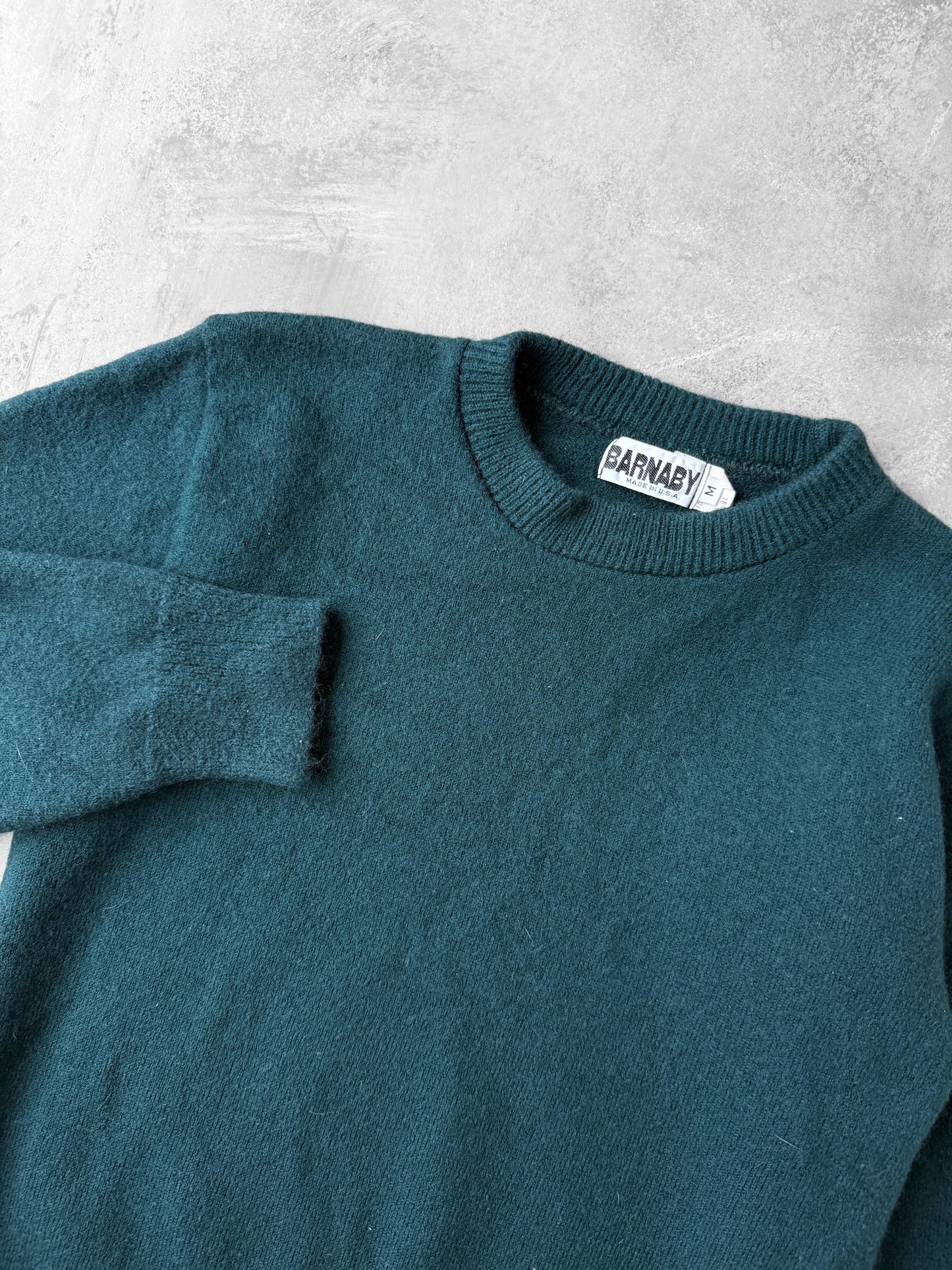 Teal Wool Sweater 80's - Small