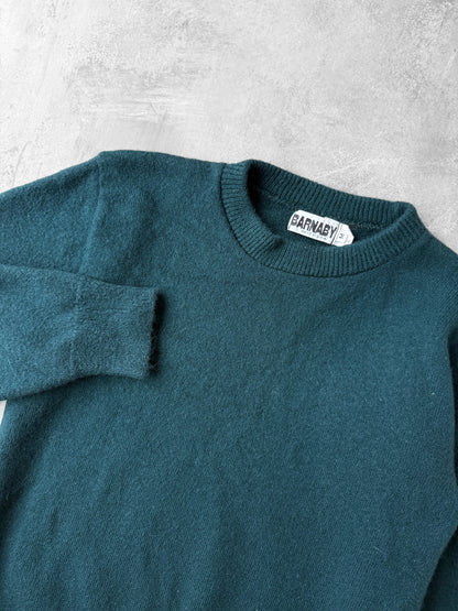 Teal Wool Sweater 80's - Small