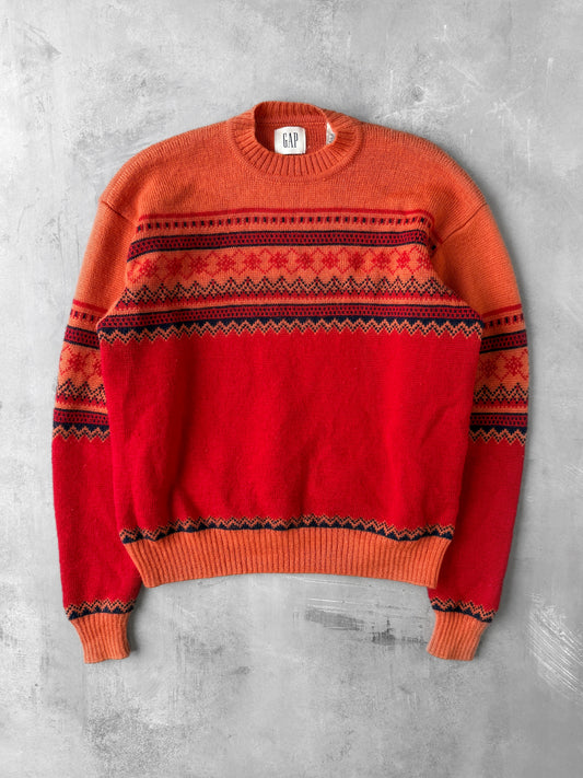 Wool Fair Isle Sweater Y2K - XS