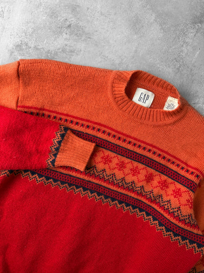 Wool Fair Isle Sweater Y2K - XS