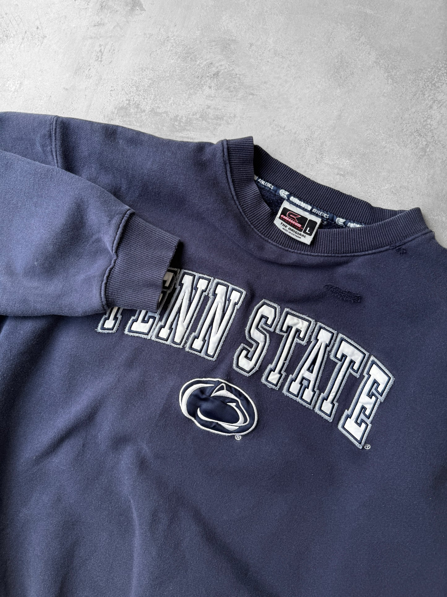 Penn State University Distressed Sweatshirt Y2K - Large