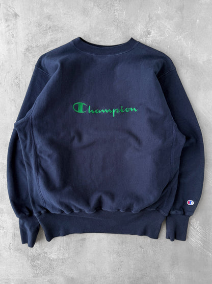 Champion Script Reverse Weave Sweatshirt 90's - XL