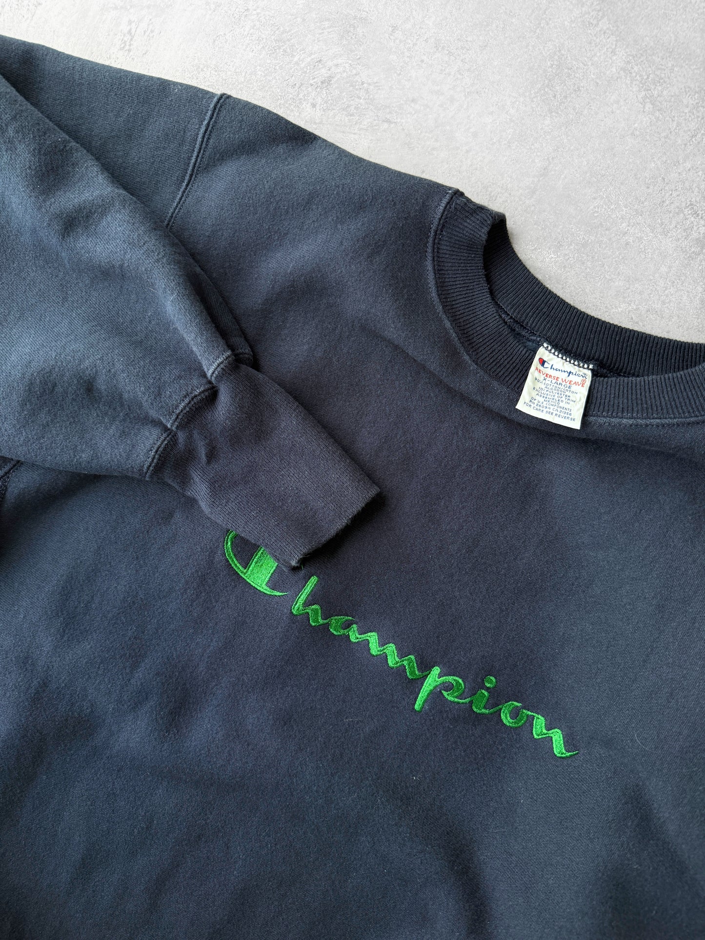 Champion Script Reverse Weave Sweatshirt 90's - XL