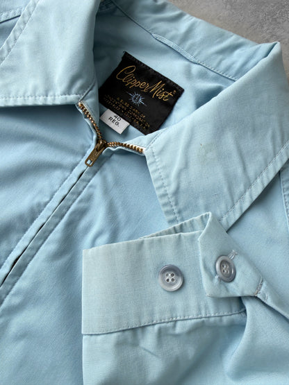 Sky Blue Gabardine Jacket 70's - Large