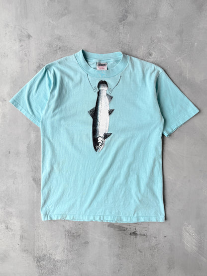 Novelty Fish Tie T-Shirt 90's - Medium