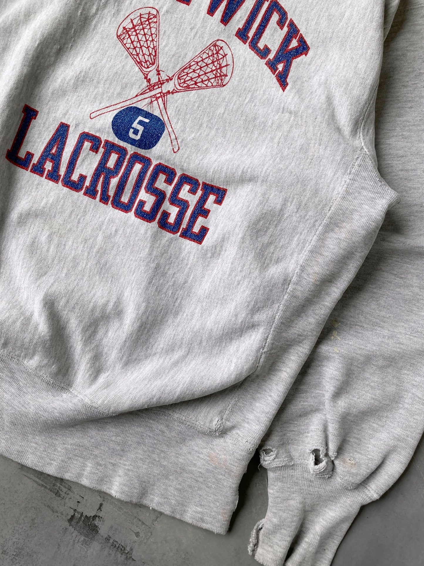 Hartwick College Lacrosse Reverse Weave 90's - Large