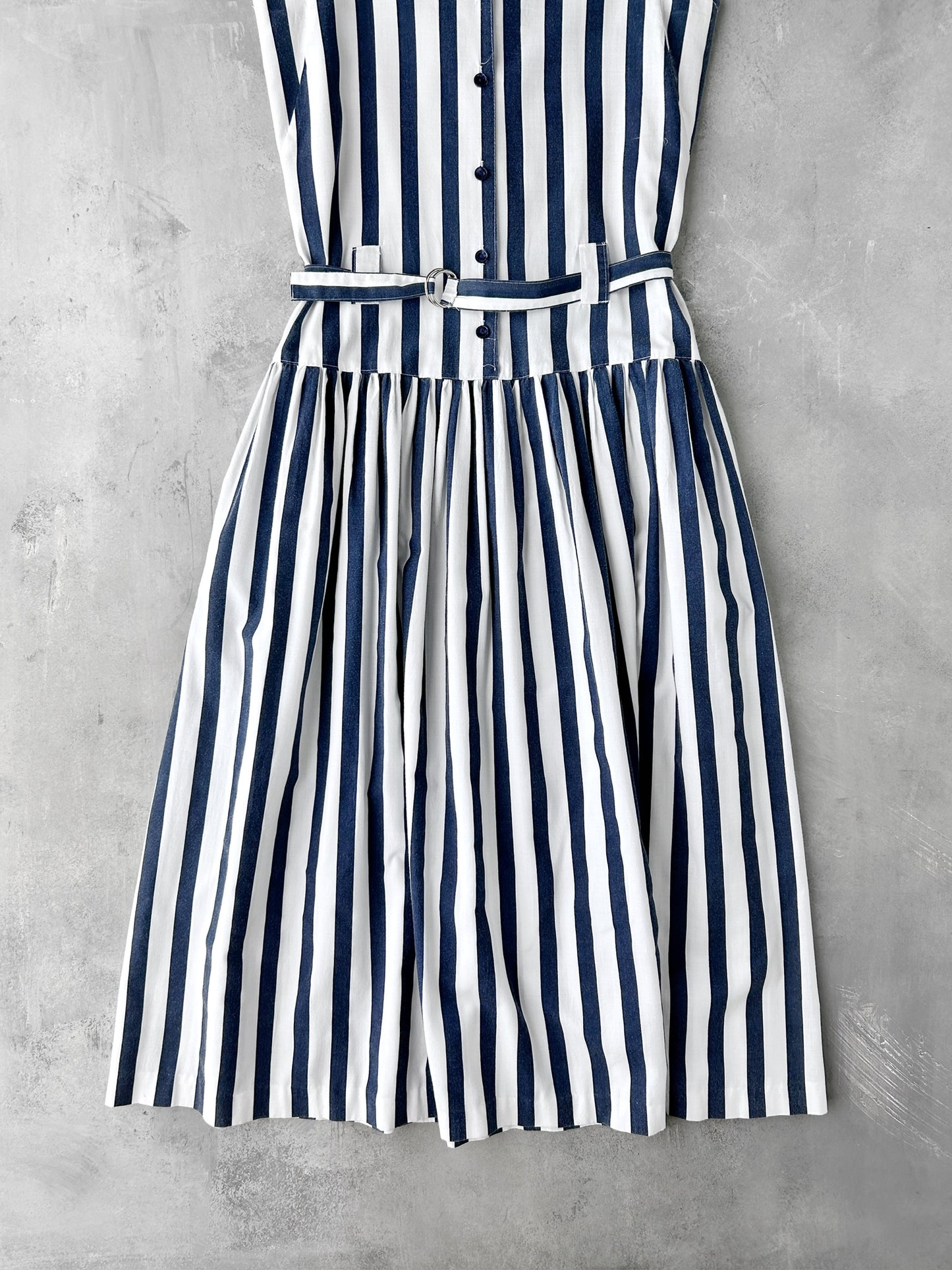 Striped Midi Dress 80's - Small