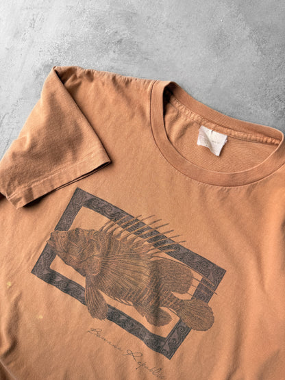 Banana Republic Lionfish T-Shirt 90's - Medium