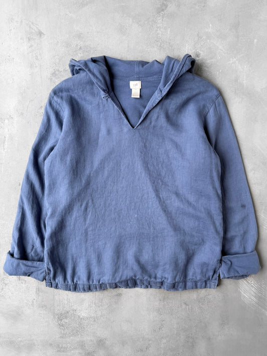 Slouchy Linen Hoodie 00's - Medium