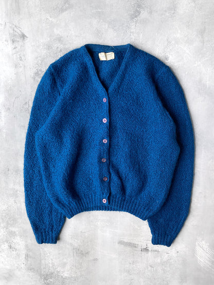 Blue Mohair Cardigan 60's - Medium