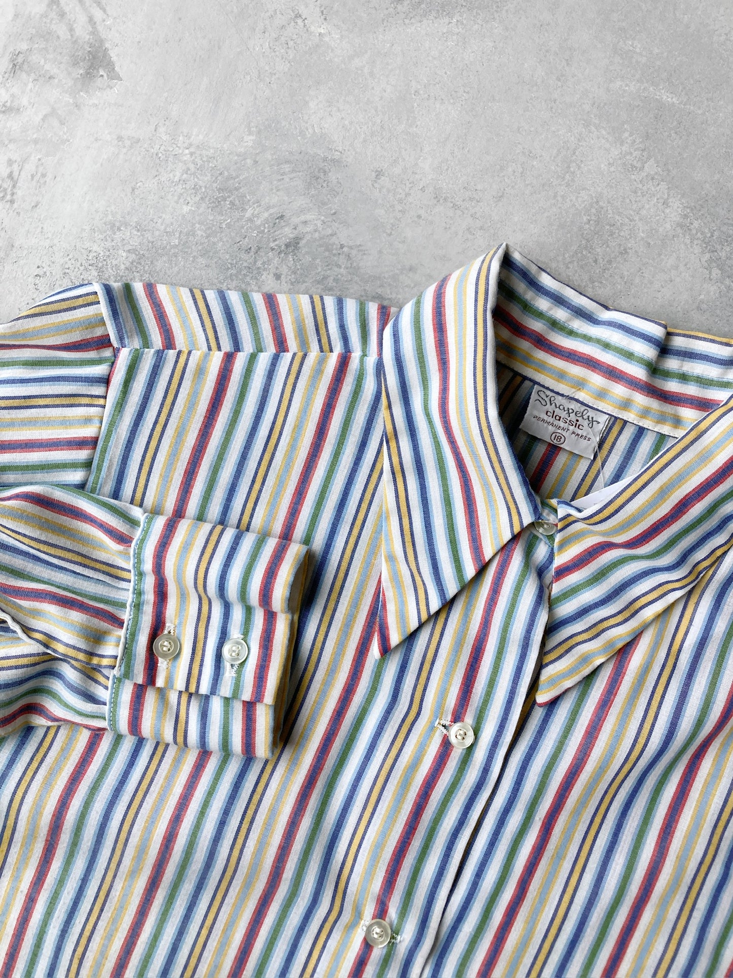 Colorful Striped Shirt 70's - Medium / Large